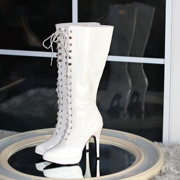 Ultimate Footwear Shoes - Ultimate Scandal Patent Platform Stiletto Boots